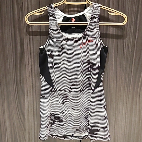 Castelli black and white medium biking tank top. - Picture 1 of 2